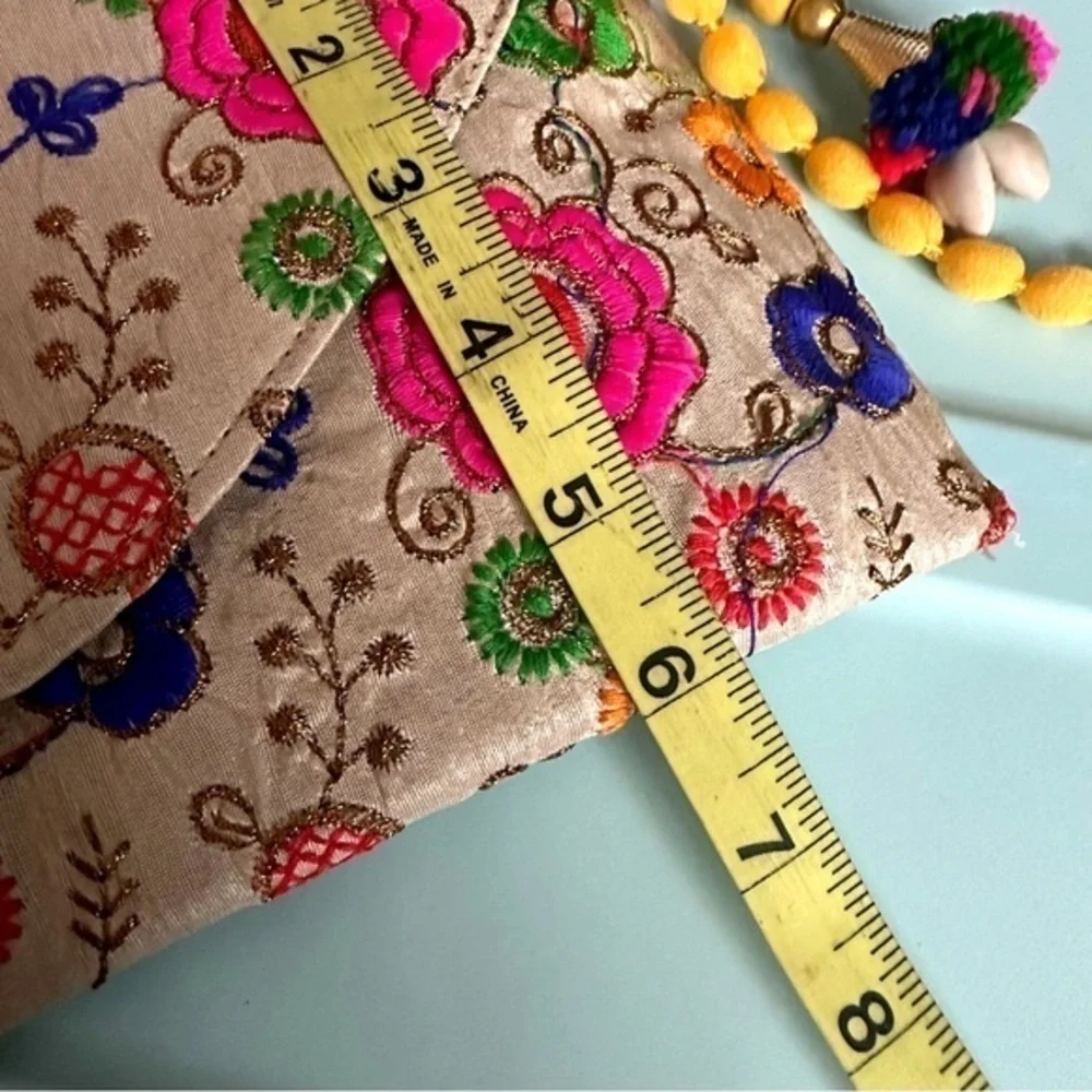 EUC RB Handicraft Fancy Silk Handicrafts Handmade Designer Purse/Sling Bag
